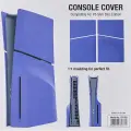 Faceplate Cover (Top & Bottom) Compatible For Sony PlayStation 5 Slim Disc Edition (Deep Purple Blue)